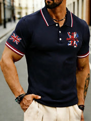 Men's British Style Printed Shirt