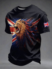 Men's Vintage British Lion Printed T-shirt