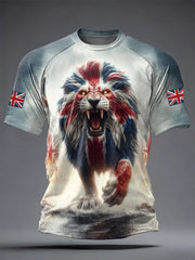 Men's Vintage British Lion Printed Casual short sleeves t-shirt