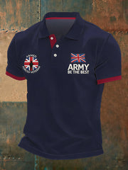 Men's BRITISH ARMED FORCES Print Casual Short Sleeve Top