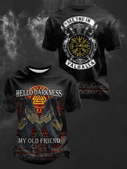 Men's Hello Darkness My Old Friend Print short sleeves t-shirt