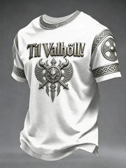 Men's Viking-style Valhalla Printed T-shirt