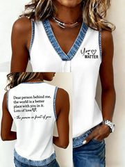 Women's Dear Person Behind Me You Matter Printed Vest
