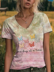 Women's Mental Health Inspiration Quotes Print T-shirt
