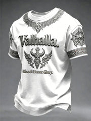 Men's Viking-style Valhalla Printed T-shirt