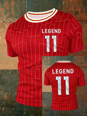 Men's Legend 11 Print Gift For Soccer Fans Casual Tee
