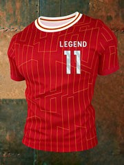 Men's Legend 11 Print Gift For Soccer Fans Casual Tee