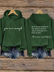 Women's Mental Health Awareness You Are Enough Print Sweatshirt