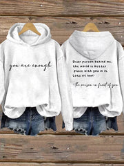 Women's Mental Health Awareness You Are Enough Print Sweatshirt