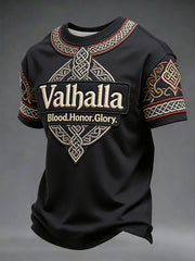 Men's Viking-style Valhalla Printed T-shirt