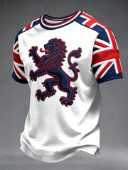 Men's British Style Printed T-shirt