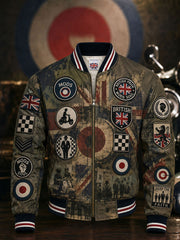Men's UK Mods Music Lover Printed Monkey Jacket