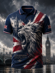 Men's Vintage British Flag Printed Short Sleeves Top
