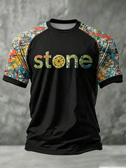 Men's Lemon Roses Music Lover Printed short sleeve t-shirt