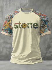 Men's Lemon Roses Music Lover Printed short sleeve t-shirt