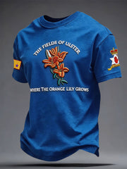 Men's 14 July Orangemens Day FDloral Art Printed T-shirt