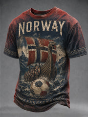 Men's Norway Football Fan Design T-shirt