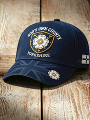 Unisex England Yorkshire Day White Roses Art Printed Hat