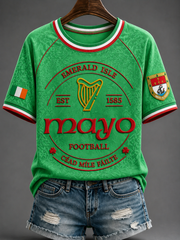 Women's Gaelic Football Round Neck Short Sleeve T-shirt