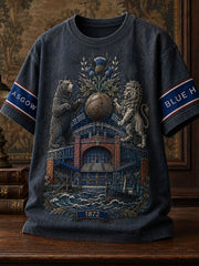 Men's Glasgow Football Lover Art Printed T-shirt