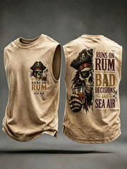 Men's 'Runs On Rum, Bad Decisions, And Sea Air' Vests
