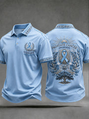 Men's Prostate Cancer Awareness Printed Casual Top