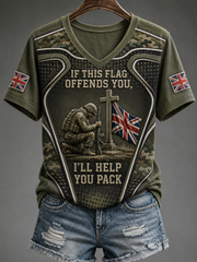 Women's IF THIS FLAG OFFENDS YOU I'LL HELP YOU PACK Tee