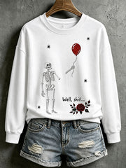Women's Gothic Skull Sweatshirt