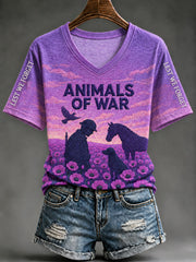 Women's Lest For Get Animals Of War Short-sleeved T-shirt