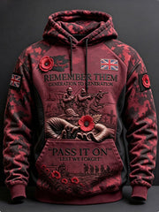 Men's Remembrance Day Lest We Forget Hoodie