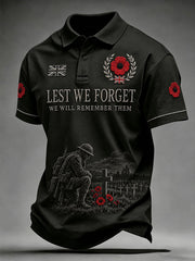 Men's Lest We Forget We Will Remember Them Print Shirt