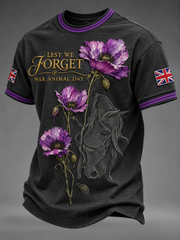 Men's Remembering The Animals Of War Short Sleeves T-shirt