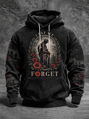 Men's Lest We Forget Printed Hoodie
