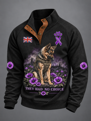 Men's Remembering The Animals Of War Four-button Hoodie