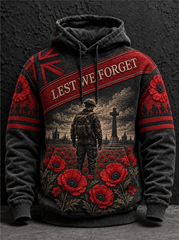 Men's Remembrance Day Lest We Forget Hoodie