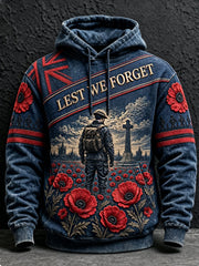 Men's Remembrance Day Lest We Forget Hoodie