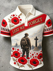 Men's Remembrance Day Lest We Forget short sleeve shirt