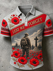 Men's Remembrance Day Lest We Forget short sleeve shirt