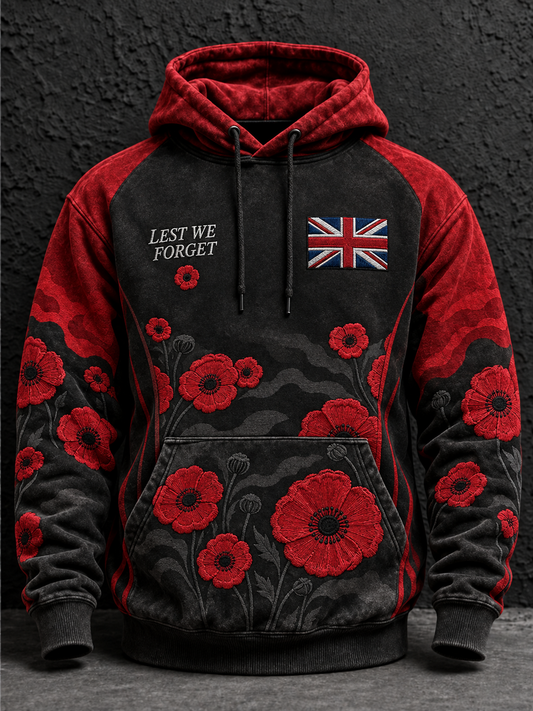 Men's Remembrance Day Lest We Forget  Hoodie