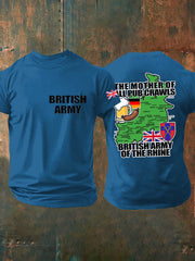 Men's British Veteran Imitation Cotton Short-Sleeved Printed T-shirt