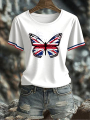 Women's UK Flag Printed T-shirt
