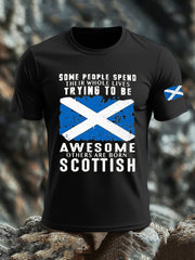Men's Scotland United Kingdom Imitation Cotton Short-Sleeved Printed T-shirt