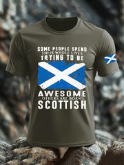 Men's Scotland United Kingdom Imitation Cotton Short-Sleeved Printed T-shirt