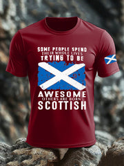 Men's Scotland United Kingdom Imitation Cotton Short-Sleeved Printed T-shirt
