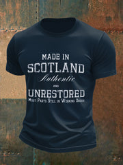 Men's Scotland United Kingdom Imitation Cotton Short-Sleeved Printed T-shirt