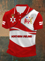 Men's Northern Ireland Print Button T-Shirt