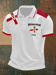Men's Northern Ireland Print Button T-Shirt