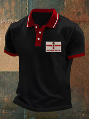 Men's Northern Ireland Print Button T-Shirt