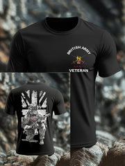 Men's British Veteran imitation cotton short-sleeved T-shirt