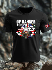 Men's British Veteran imitation cotton short-sleeved T-shirt